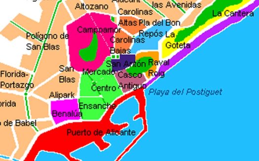 mapa-distrito Alicante