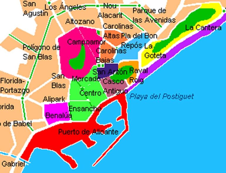 mapa-distrito Alicante